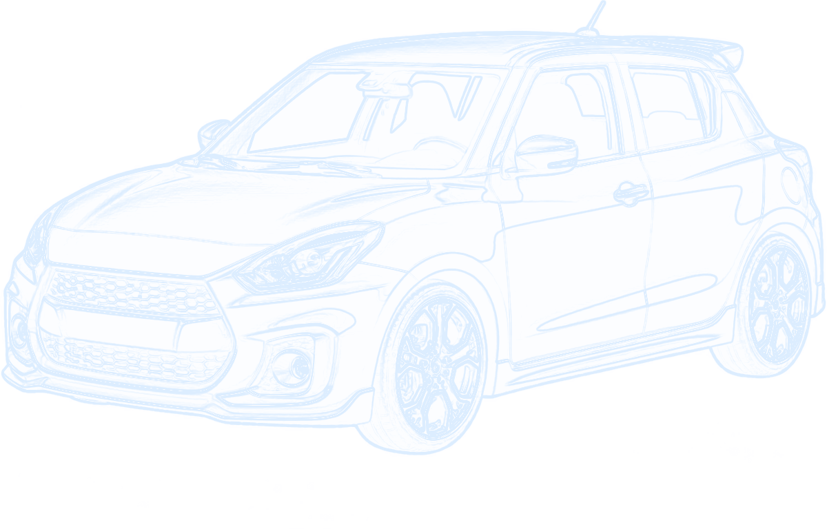 Auto dibujado en líneas, con los sistemas que revisamos marcados